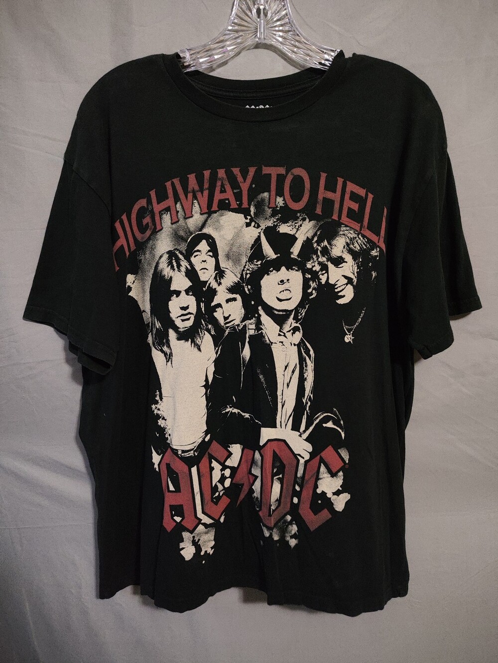 ACDC Highway To Hell Shirt Mens Large Black Rock Band Concert Tee 2010 Graphic